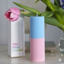 2 Tone Pillar Soy-Blend Candle